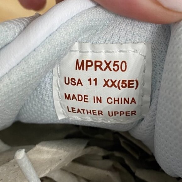 Propet Sanford White Leather Walking Sneakers, Men's Size 11(5E) Extra Wide - Picture 12 of 13